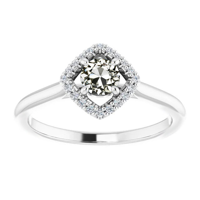 Halo Ring Old Miner Echt Diamond