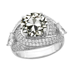 Natuurlijke Diamanten Ring 6ct - Witgoud 14K