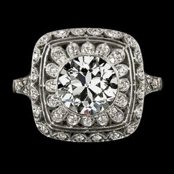 Halo Ring Rond Old Miner Echt Diamond Flower Style Damessieraden 5 Karaat