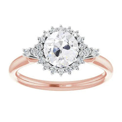 Natuurlijke Diamanten Ring 4ct - Tweekleurig 14K Goud
