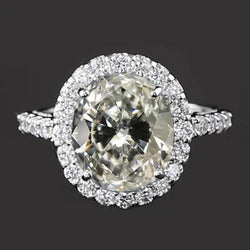 Natuurlijke Diamanten Ring 6.50ct - Witgoud 14K