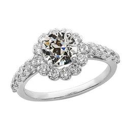 Natuurlijke Diamanten Ring 4.50ct - Witgoud 14K