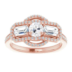 Natuurlijke Diamanten Ring 7.25ct - Roségoud 14K