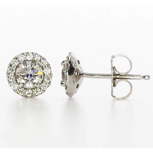 Halo Studs Echt Diamanten Oorbellen