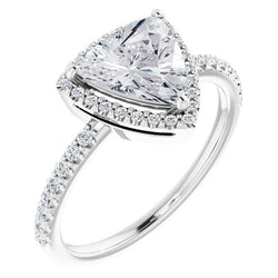 Trillion Slijpvorm Briljant Halo Zetting Ring – 1,50 karaat in