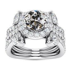 Natuurlijke Diamanten Ring 10ct - Witgoud 14K