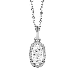 2 karaat Diamant Druppel Hanger in 14 Karaat Witgoud