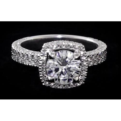 Halo Verlovingsring Ronde Echt Diamant 3,50 Karaat
