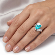 Afbeelding in Gallery-weergave laden, Handgemaakt Edelsteen Ring – Paraiba Toermalijn 2 karaat |
