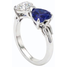 Afbeelding in Gallery-weergave laden, echte heart diamant 1.50karaat ring close-up detail
