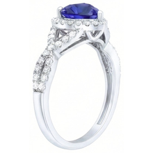 Afbeelding in Gallery-weergave laden, Hart Geslepen Blauwe Saffier Van Ceylon Ring
