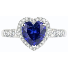 Afbeelding in Gallery-weergave laden, echte round diamant 2karaat ring bovenaanzicht
