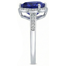 Afbeelding in Gallery-weergave laden, echte round diamant 4karaat ring bovenaanzicht
