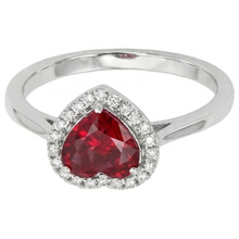Afbeelding in Gallery-weergave laden, Hart Robijn En Diamanten Trouwring Sieraden 3,35 Karaat
