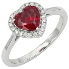 Afbeelding in Gallery-weergave laden, Hart Robijn En Diamanten Trouwring Sieraden 3,35 Karaat
