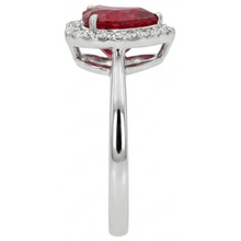 Afbeelding in Gallery-weergave laden, Hart Robijn En Diamanten Trouwring Sieraden 3,35 Karaat
