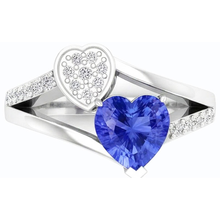 Afbeelding in Gallery-weergave laden, echte round diamant 2.50karaat ring zijaanzicht
