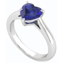 Afbeelding in Gallery-weergave laden, echte heart diamant 1karaat ring close-up detail
