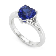 Afbeelding in Gallery-weergave laden, echte heart diamant 2.50karaat ring zijaanzicht
