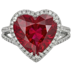 Echte Robijn Ring 7.75 Karaat