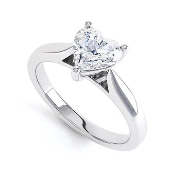 Hart Echt Diamanten Solitaire Ring