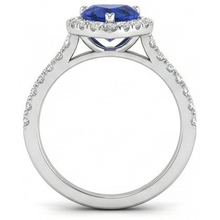 Afbeelding in Gallery-weergave laden, Hartvorm Ceylon Sapphire Diamanten Trouwring 3.90 Ct Goud 14K

