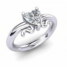 Afbeelding in Gallery-weergave laden, Hartvorm Solitaire 1.50 Ct Echt Diamanten Trouwring Wit Goud 14K
