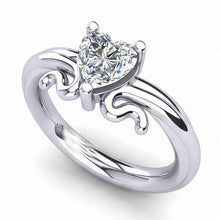 Afbeelding in Gallery-weergave laden, Hartvorm Solitaire 1.50 Ct Echt Diamanten Trouwring Wit Goud 14K
