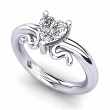 Afbeelding in Gallery-weergave laden, Hartvorm Solitaire 1.50 Ct Echt Diamanten Trouwring Wit Goud 14K
