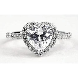 Natuurlijke Diamanten Ring 2.40ct - Witgoud 14K