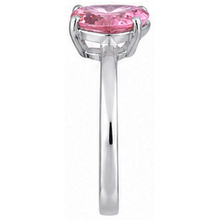 Afbeelding in Gallery-weergave laden, Heart Cut Solitaire 3 karaats roze saffier ring 14K wit goud Nieuw
