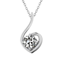 1 karaat Briljant Hanger in 14K Witgoud