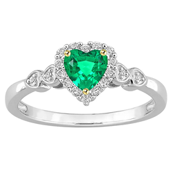 Colombiaanse Smaragd Edelsteen Ring 1 karaat F/VS1 – Bicolor 14K