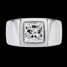 Afbeelding in Gallery-weergave laden, Heren Ring Met Prinses Geslepen Diamant
