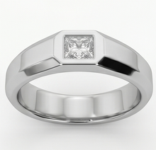 Afbeelding in Gallery-weergave laden, Heren Ring Prinses Geslepen Diamant Wit Goud
