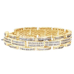 Heren Echt Diamanten Armband Geel Goud 14K Sieraden 17,60 Karaat