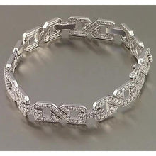 Afbeelding in Gallery-weergave laden, Heren Echt Diamanten Armband Prong Set 9 Karaat Witgouden Sieraden 14K Nieuw
