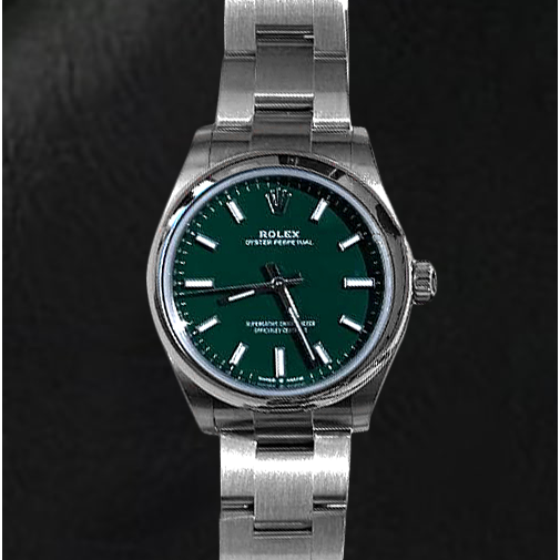 Heren 31mm Rolex 277200 groen lichtgevend horloge