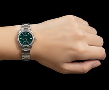 Afbeelding in Gallery-weergave laden, Heren 31mm Rolex groen lichtgevend horloge P5
