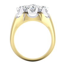 Afbeelding in Gallery-weergave laden, Heren Cluster Diamant Ring Lab Gegroeid Twee Kleurige Sieraden Voor Heren
