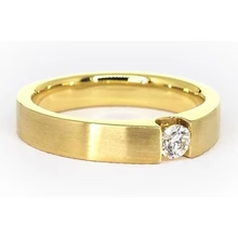 Afbeelding in Gallery-weergave laden, Herenring Geel Goud 14K 0,75 Karaat Echt Diamant Spanningsset
