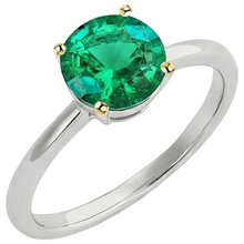 Afbeelding in Gallery-weergave laden, Elegant Fijne Smaragd Edelsteen Ring 3 karaat – vooraanzicht
