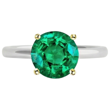 Afbeelding in Gallery-weergave laden, Fijne Smaragd Edelsteen Ring – hoekaanzicht
