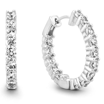 Hoepel Oorbellen Voor Vrouwen Echt Diamanten