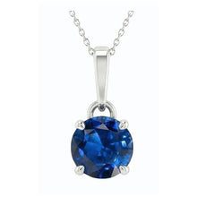 Afbeelding in Gallery-weergave laden, Royal Blue Saffier Steen Halsketting – zijaanzicht
