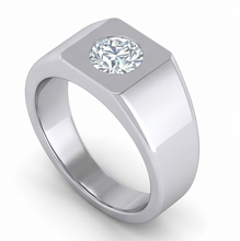 Afbeelding in Gallery-weergave laden, IGI-Gecertificeerd Mannen Ring – Briljant 1 karaat 10K White Gold
