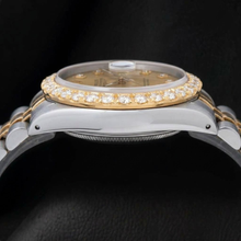 Afbeelding in Gallery-weergave laden, Rolex 6827 Datejust 31 mm Champagne Diamanten Wijzerplaat Tweekleurig Horloge
