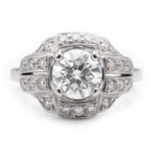 Afbeelding in Gallery-weergave laden, Jubileum Ronde Oude Mijn Geslepen Echt Diamanten Ring 2 Karaat Antieke Stijl
