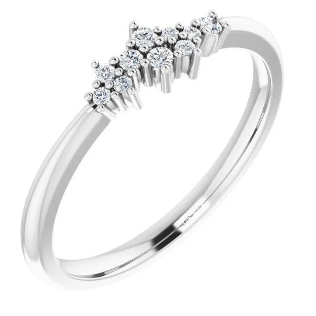 Jubileum Echt Diamanten Ring 1 Karaat Cluster Set Wit Goud 14K