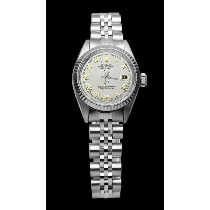 Jubileumarmband Roestvrij staal dames Rolex Datumjust horloge Romeinse wijzerplaat Rolex
